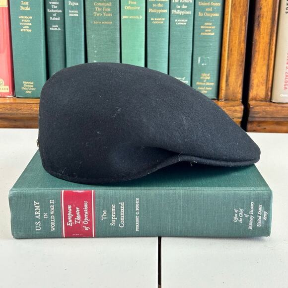 Scala Classico Men's Black 100% Wool Four Seasons Felt Ascot Cap Sz L - Picture 1 of 4